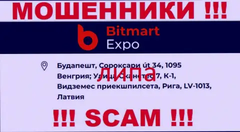 Адрес конторы Bitmart Expo фейковый - работать с ней довольно-таки рискованно