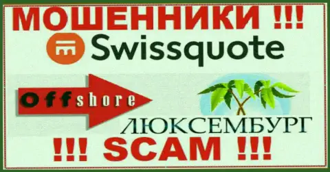 SwissQuote указали у себя на сайте свое место регистрации - на территории Люксембург