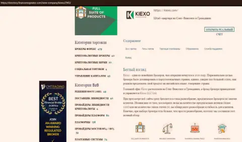 Статья про Форекс организацию Киексо Ком представлена на веб-сервисе Directory FinanceMagnates Com