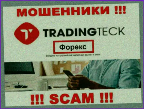 Взаимодействовать с TradingTeck очень рискованно, потому что их сфера деятельности Forex  - это лохотрон