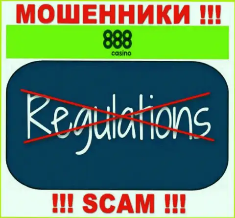 Работа 888Casino ПРОТИВОЗАКОННА, ни регулятора, ни лицензии на право деятельности нет