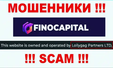 Информация о юр лице FinoCapital, ими оказалась организация Lollygag Partners LTD