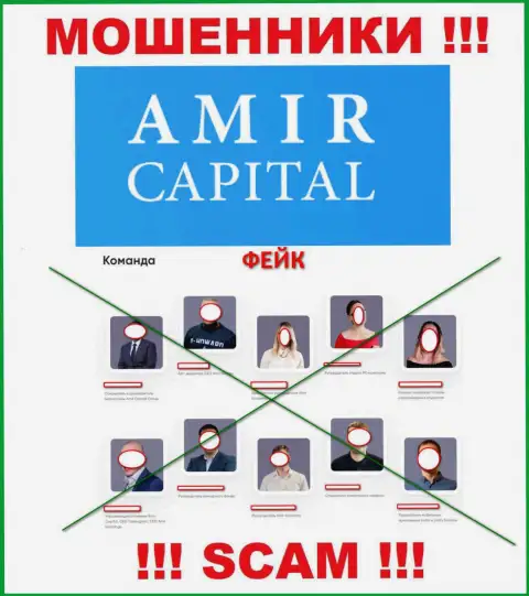 Мошенники Amir Capital безнаказанно воруют деньги, потому что на сайте представили липовое прямое руководство
