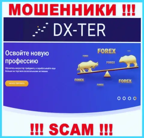 С компанией DX-Ter Com сотрудничать довольно-таки рискованно, их тип деятельности Форекс - разводняк