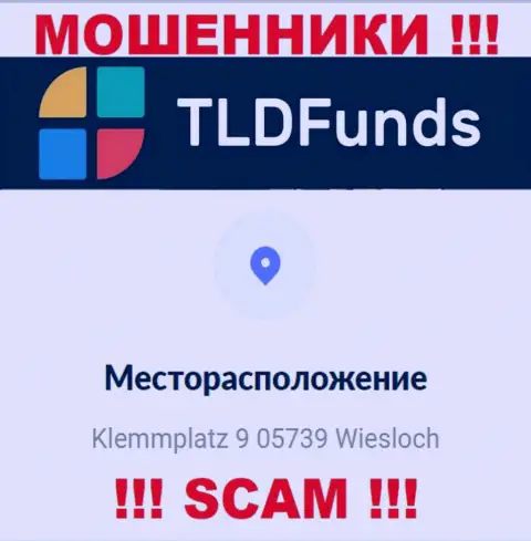 Информация о адресе регистрации ТЛД Фондс, что показана а их сайте - ложная