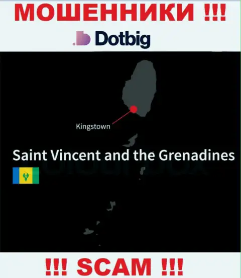 Дот Биг имеют офшорную регистрацию: Kingstown, St. Vincent and the Grenadines - будьте очень осторожны, разводилы