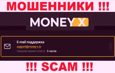 Не советуем общаться с мошенниками MoneyX через их адрес электронной почты, показанный на их сайте - сольют
