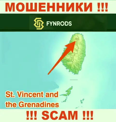 Fynrods это МОШЕННИКИ, которые юридически зарегистрированы на территории - Saint Vincent and the Grenadines