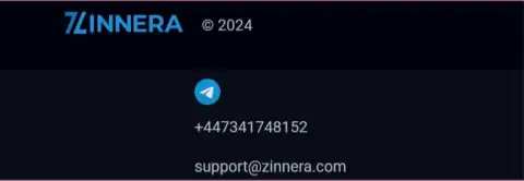 Номер телефона и Е-mail для контакта с командой отдела технической поддержки криптовалютной биржевой компании Zinnera Com